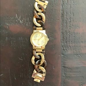 Michael Kors gold and tortoiseshell watch